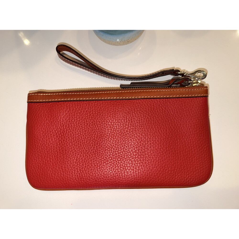 Dooney & Bourke Red Pebble Grain Leather Large Clutch 9.5” NWOT - Picture 8 of 13